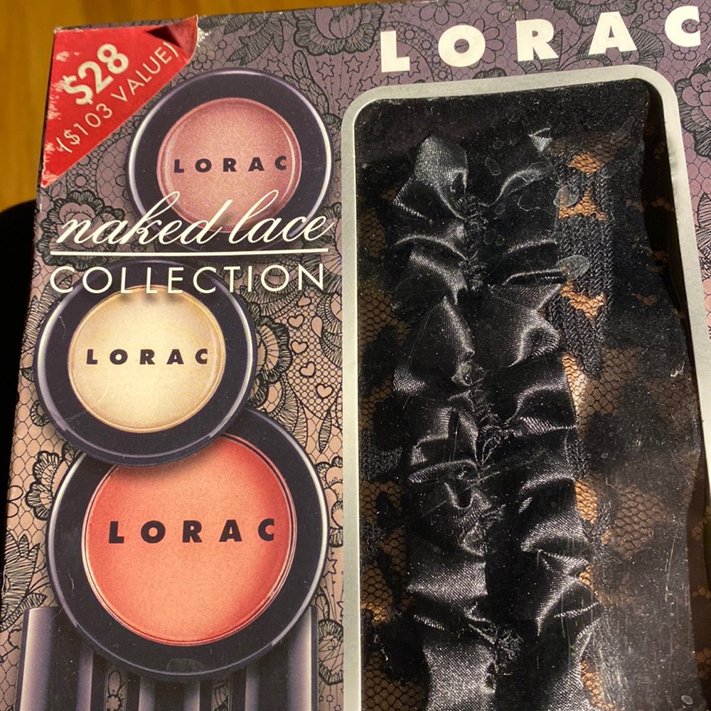 Lorac naked lace collection - eye shadows, lip shine, and blush + bag